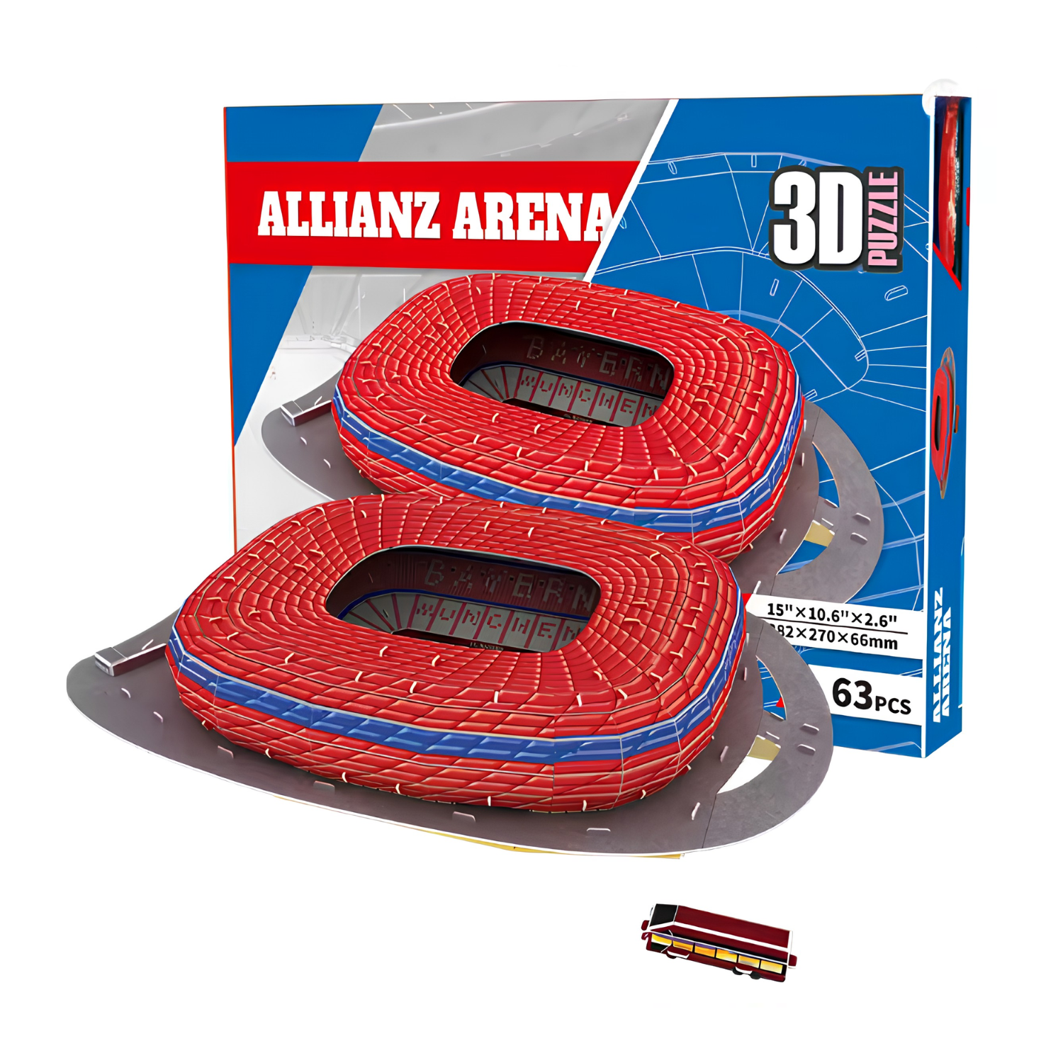 Puzzle 3D - Stadion Piłkarski - Bayern Monachium - Allianz Arena