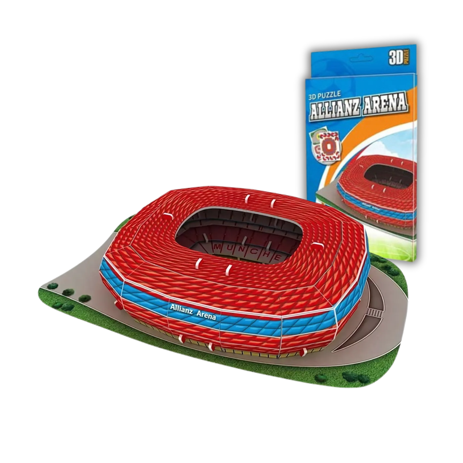 Puzzle 3D - Mini Stadion piłkarski - Bayern Monachium - Allianz Arena