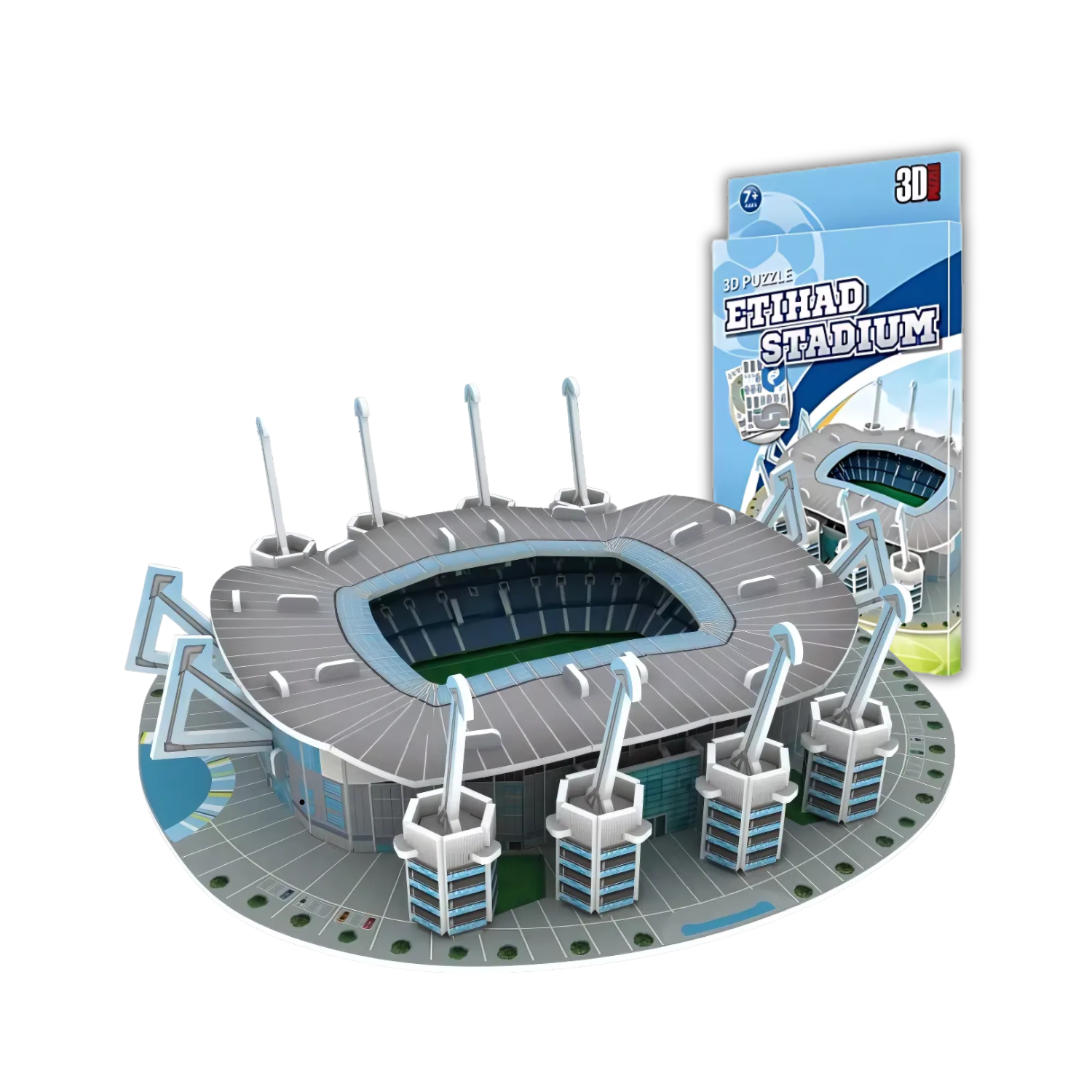 Puzzle 3D - Mini Stadion Piłkarski - Manchester City - Etihad Stadium