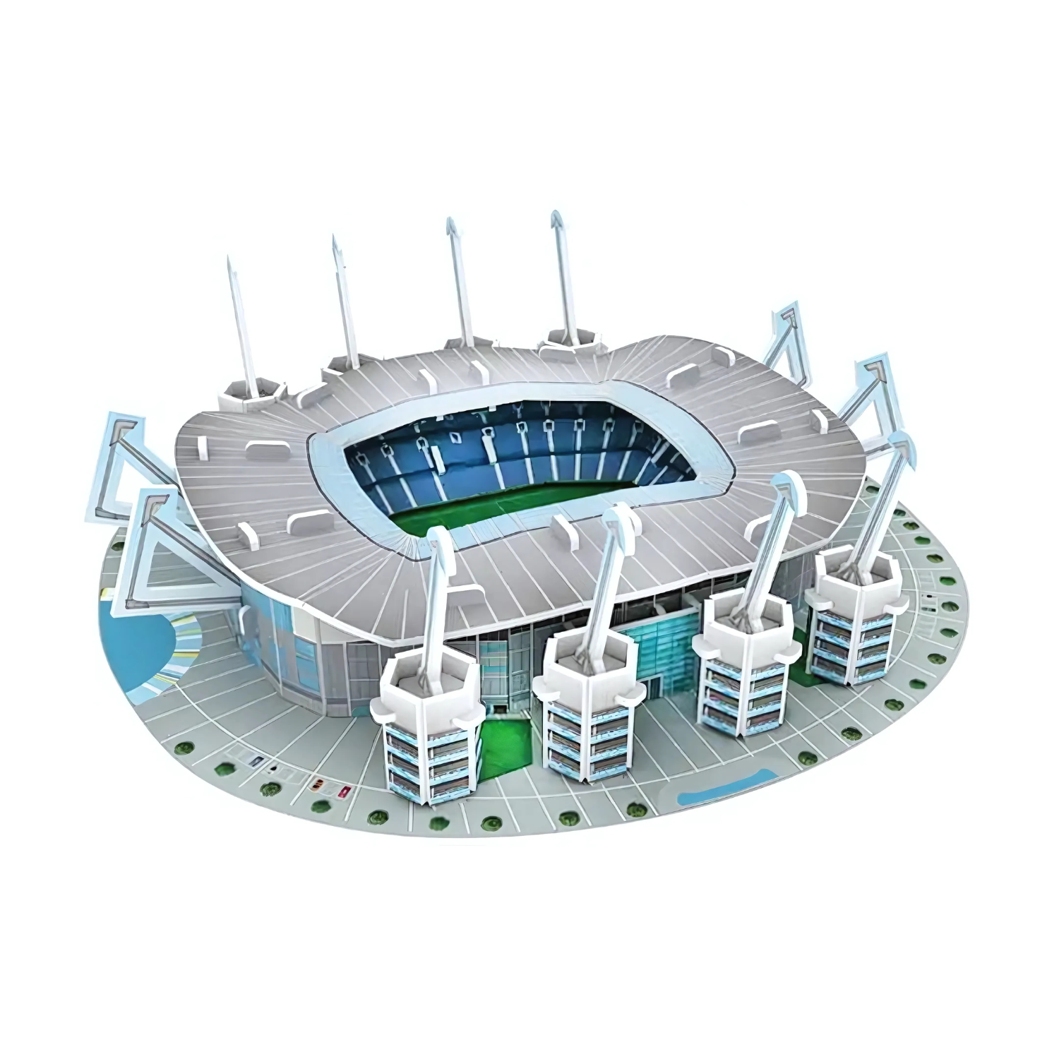 Puzzle 3D - Mini Stadion Piłkarski - Manchester City - Etihad Stadium